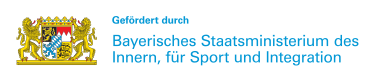 Logo vom StMI Das Bild zeigt das Förderlogo des bayerischen Staats